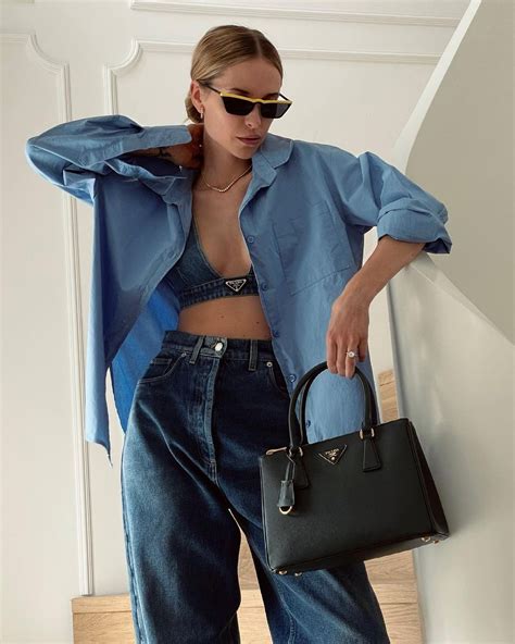 prada jean bra|prada denim dresses.